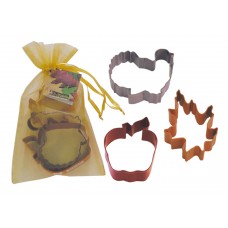 R M International Corp. 3 Piece Thanksgiving Cookie Cutter Set In Bag RMIN1021